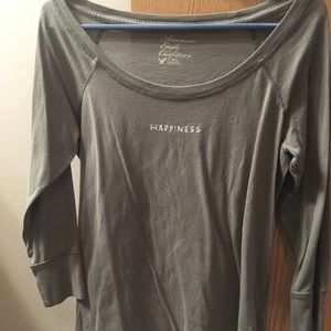 Olive green 3/4 sleeve top